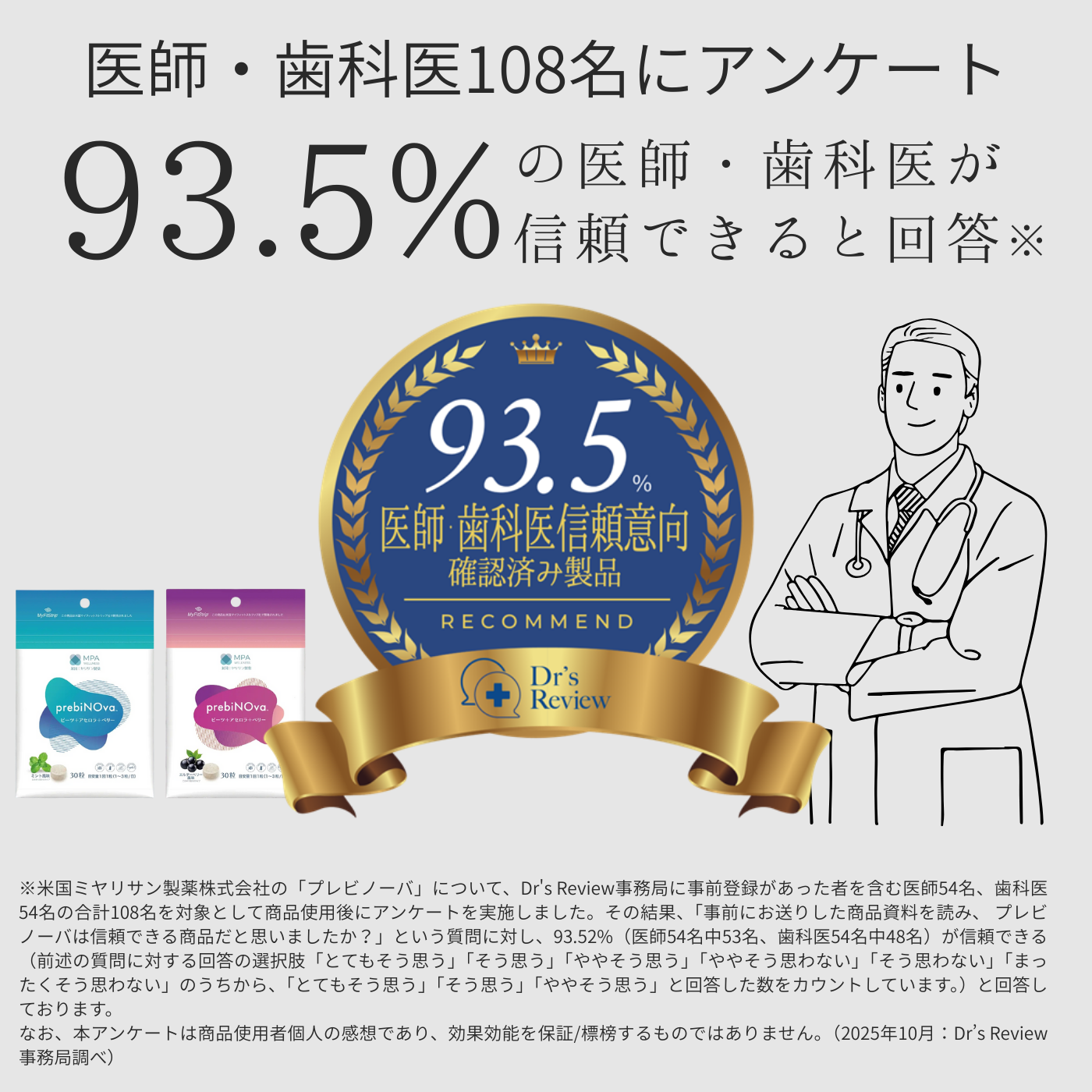 医師・歯科医が信頼するサプリ